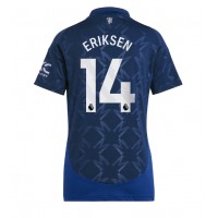 Camiseta Manchester United Christian Eriksen #14 Visitante Equipación para mujer 2024-25 manga corta